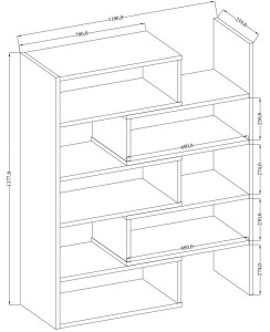 Regał regulowany 138 cm Karol 01 Dąb Artisan