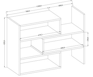 Regał regulowany 83 cm Karol 03 Dąb Artisan