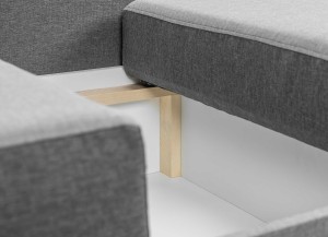 Narożnik z funkcją spania Kacper Grafit/Szary