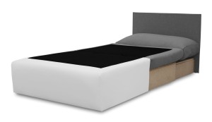 Sofa jednoosobowa do spania Toledo Turkusowy/Biały