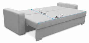 Sofa z funkcją spania Vigo Szara