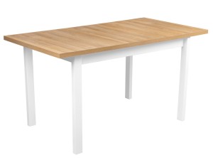 Stół rozkładany ALB1L 120/150x80 Biały/Dąb Grandson