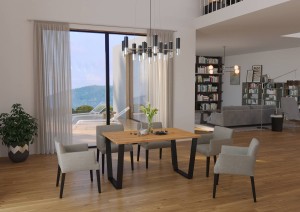 Stół loftowy Cezar 138x67 Dąb Artisan