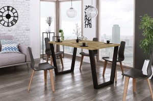 Stół loftowy Cezar 185x67 Dąb Artisan