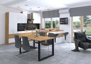 Stół loftowy Imperial 185x90 Dąb Artisan