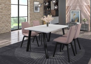 Stół loft Kleo 138x90 Biały