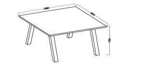 Stół loft Kleo 138x90 Biały