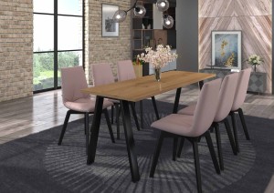 Stół loft Kleo 185x67 Biały