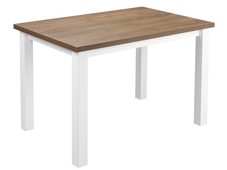 Stół do Kuchni LAP 120x80 Biały/Dąb Lefkas
