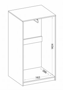 Szafa Malta 108 2D Dąb Artisan/Szary