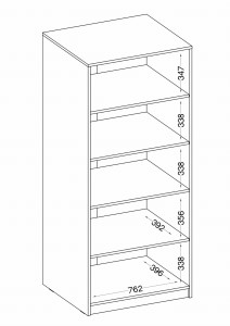 Regał otwarty 80 cm Malta 110 Dąb Artisan