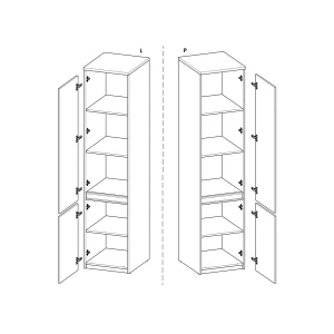 Szafa 45 cm Arca 02 Dąb Wotan/Biały