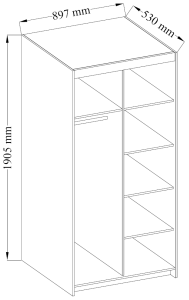 Szafa dwudrzwiowa Elena Dąb Lefkas