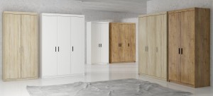 Szafa trzydrzwiowa z lustrem Elena Dąb Lefkas