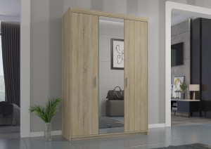 Szafa trzydrzwiowa z lustrem Elena Dąb Sonoma