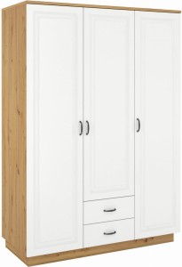 Szafa z szufladami Flawia 180 WHAR 3D 2S Biały/Dąb Artisan