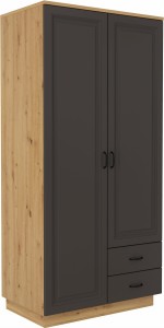 Szafa z szufladami Flawia 120 GRAR 2D 2S Grafit/Artisan