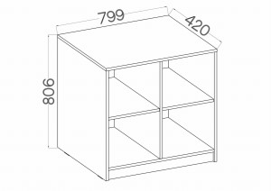 Szafka otwarta Malta 101 Dąb Artisan