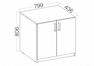 Szafka Malta 102 2F Dąb Artisan/Szary