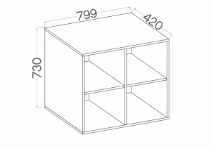 Szafka wisząca otwarta Malta 103 Dąb Artisan