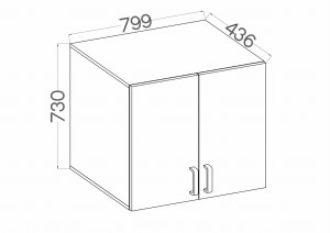 Szafka wisząca Malta 104 2D Jasny Szary