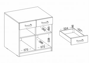 Szafka górna do kuchni otwarta 15 G-72 OTW Dąb Artisan