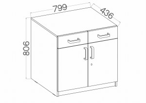 Szafka stojąca do kuchni otwarta 30 D OTW Dąb Artisan