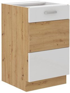 Szafka stojąca do kuchni pod zlew ARTISAN HG 50 ZL 1F Biały/Dąb Artisan