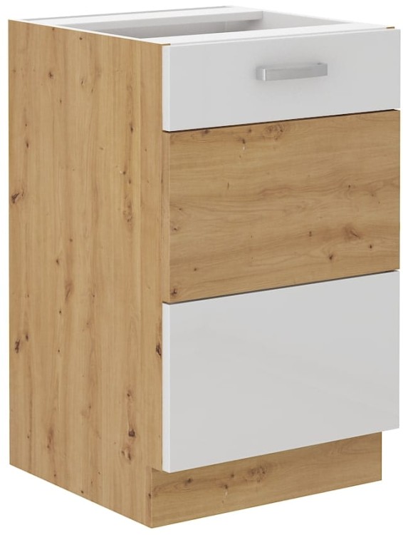 Szafka stojąca do kuchni pod zlew ARTISAN HG 50 ZL 1F Biały/Dąb Artisan