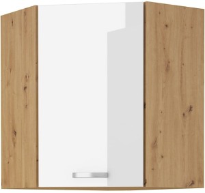 Szafka górna do kuchni narożna ARTISAN HG 58x58 GN-90 1F Biały/Dąb Artisan