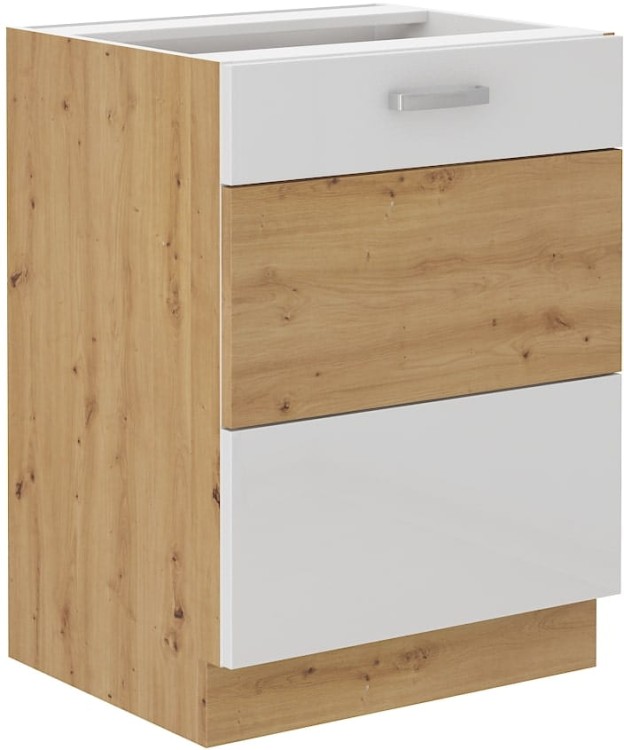 Szafka stojąca do kuchni ARTISAN HG 60 D 1F Biały/Dąb Artisan