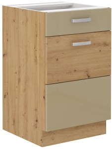 Szafka stojąca do kuchni z szufladą ARTISAN HG 50 D 1F 1S Cappucino/Dąb Artisan