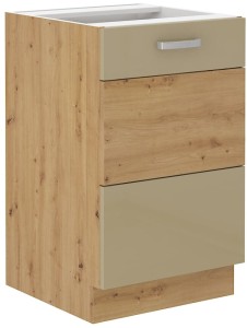 Szafka stojąca do kuchni pod zlew ARTISAN HG 50 ZL 1F Cappucino/Dąb Artisan