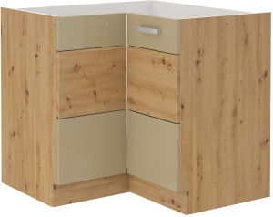Szafka stojąca do kuchni narożna ARTISAN HG 89x89 DN 1F Cappucino/Dąb Artisan