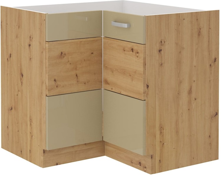 Szafka stojąca do kuchni narożna ARTISAN HG 89x89 DN 1F Cappucino/Dąb Artisan