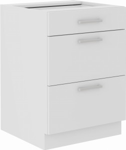 Szafka stojąca do kuchni z 3 szufladami EKO 60 D 3S Biały