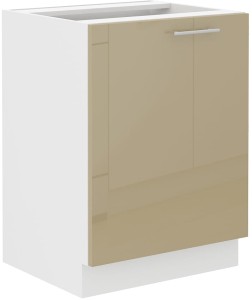 Szafka stojąca do kuchni LARA 60 D 1F BB Cappucino/Biały