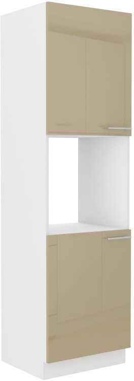 Szafka kominowa do kuchni na piekarnik LARA 60 DP-210 2F Cappucino/Biały