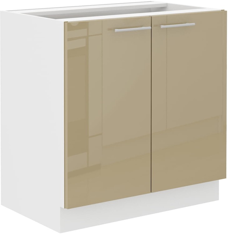 Szafka stojąca do kuchni LARA 80 D 2F BB Cappucino/Biały