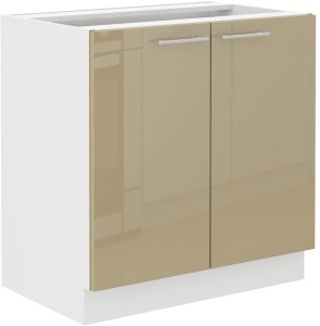 Szafka stojąca do kuchni pod zlew LARA 80 ZL 2F Cappucino/Biały