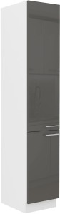 Szafka kominowa do kuchni LARA 40 DK-210 2F Grafit/Biały