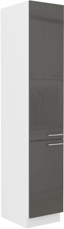 Szafka kominowa do kuchni LARA 40 DK-210 2F Grafit/Biały