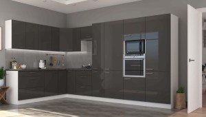 Szafka górna do kuchni narożna LARA 58x58 GN-72 1F Grafit/Biały