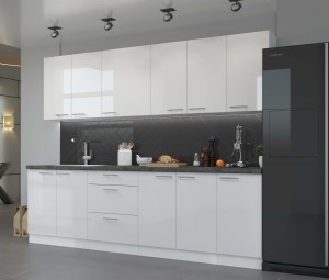 Szafka górna do kuchni narożna LARA 58x58 GN-72 1F Grafit/Biały