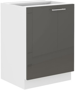 Szafka stojąca do kuchni LARA 60 D 1F BB Grafit/Biały