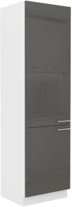 Szafka kominowa do kuchni LARA 60 DK-210 2F Grafit/Biały