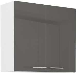 Szafka górna do kuchni LARA 80 G-72 2F Grafit/Biały