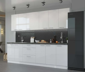 Szafka kominowa do kuchni LARA 40 DK-210 2F Biały/Biały