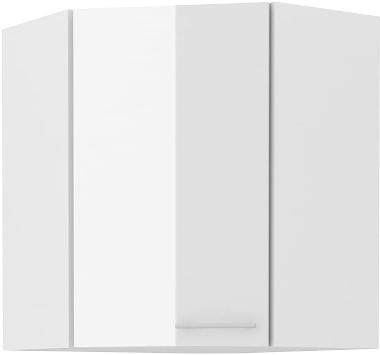 Szafka górna do kuchni narożna LARA 58x58 GN-72 1F Biały/Biały