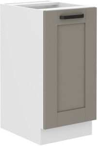 Szafka stojąca do kuchni LUNA 40 D 1F BB Gliniasty Szary/Biały